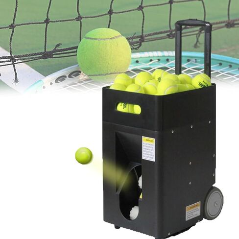 Tennis Ball Machine, Automatic Portable Tennis Ball Launcher/Thrower for All Level Players Training and Practice, Pre-Programmed and Custom Drills, Complete with App/Remote Control in Saudi Arabia