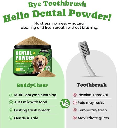 Pet Oral Health Dental Powder for Teeth clening – Powerful Tartar Removal, Supports Healthy Teeth, Suitable for Dogs & Cats in Kuwait