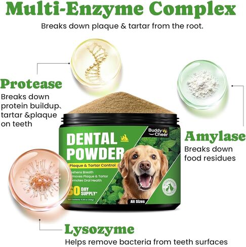 Pet Oral Health Dental Powder for Teeth clening – Powerful Tartar Removal, Supports Healthy Teeth, Suitable for Dogs & Cats in Kuwait