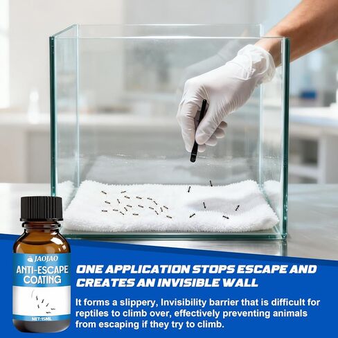 JAOJAO Anti-Escape Coating Creates Slippery Non-Drying Barrier with Brush Easy Application Wear Resistant Long-Lasting Protection Stop Reptiles Anti-Escape Protection, 15ml in Kuwait