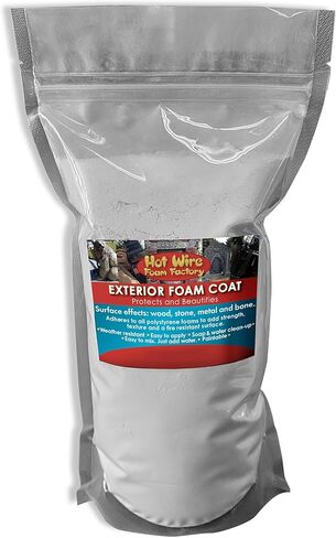 Hot Wire Foam Factory Exterior Foam Coat | Strengthens Foam & Other Surfaces | Super Tough, Rough Stone Texture, Weather/Fire-Resistant (5lbs) in Kuwait