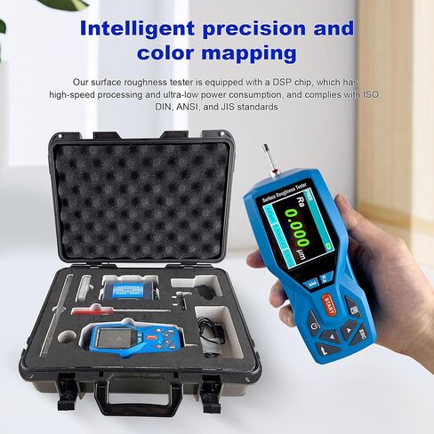 Surface Roughness Tester Meter Portable Profilometer, Ra/Rz/Rq/Rt, 0.001 µM Resolution, Support Curves, Roughness Profiles, and Direct Profile in Kuwait