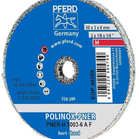 PFERD 48268 2" x 1/8" Unitized Wheel 1/4" A.H., A/O Fine (H) 8AM (10pk) in Saudi Arabia