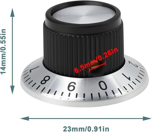 SING F LTD 6 قطعة 1/4 "مقابض جيتار أمبير عتيقة 23x14 مللي متر أسود لدواسات مكبرات الصوت in Saudi Arabia