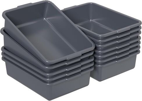 Kekow 12-Pack Plastic Bus Box, 13 L Commercial Bus Tubs, Black in Kuwait