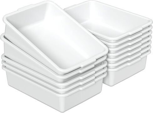 Kekow 12-Pack Plastic Bus Box, 13 L Commercial Bus Tubs, Black in Kuwait