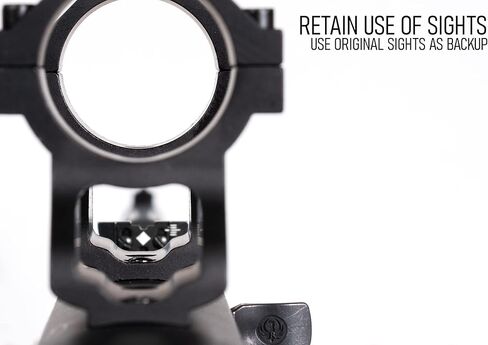 حلقات نطاق Monstrum متوافقة مع Ruger 10/22 | ارتفاع مركزي 1.5 بوصة مع قاعدة شفافة | قطر 30 ملم in Saudi Arabia