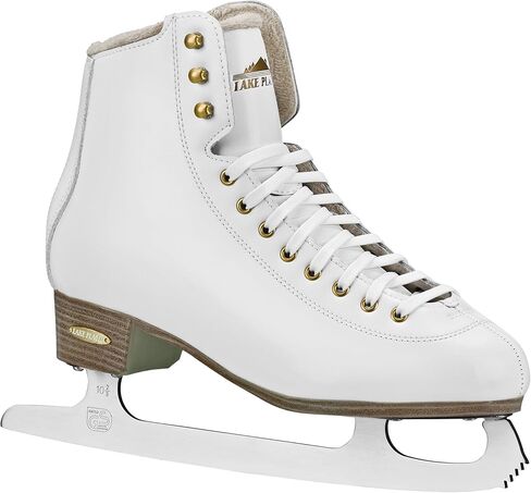 Lake Placid Alpine 900 Women's Traditional Figure Ice Skate, White, Size 6 in Kuwait