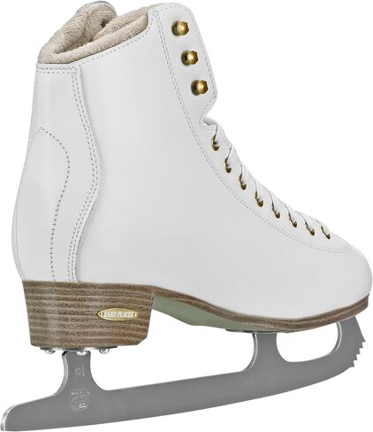 Lake Placid Alpine 900 Women's Traditional Figure Ice Skate, White, Size 6 in Kuwait