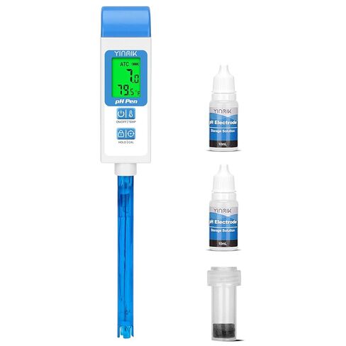 pH Meter for Water Digital pH Tester with 4.6in pH Probe Lab pH Gauge pH Reader with ATC for Canning Professional pH Temperature Test Kit for Narrow-Necked Bottle Solution Kombucha and Home Brewing in Saudi Arabia