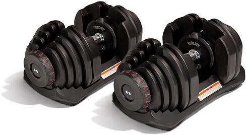 MOTV8 10-90 LB DUMBBELL القابلة للتعديل: يضبط من 10-90 رطل ، 17 إعدادات قابلة للتعديل (زوج) in Saudi Arabia