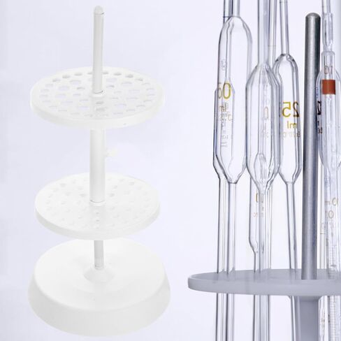 Laboratory Micropipette Stand Plastic Round Pipette Rack Vertical Holder for Laboratory Pipettes Scientific Supply with Scale Suitable for Lab Use in Kuwait
