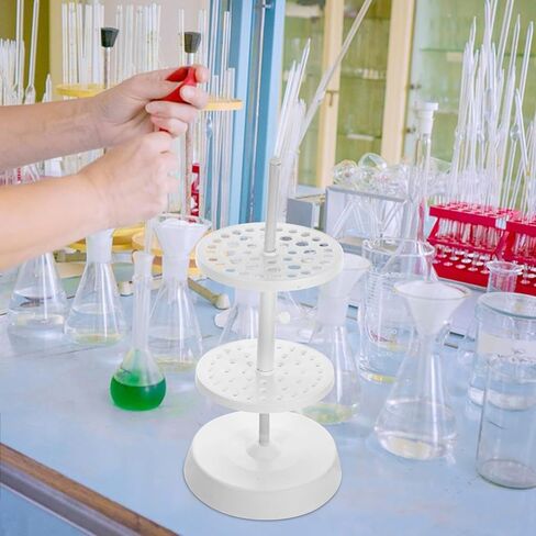 Laboratory Micropipette Stand Plastic Round Pipette Rack Vertical Holder for Laboratory Pipettes Scientific Supply with Scale Suitable for Lab Use in Kuwait