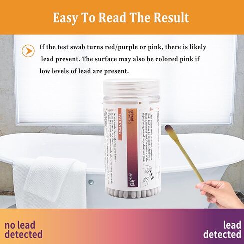 مجموعات اختبار الرصاص، 60 قطعة من مسحات اختبار الرصاص المنزلية للأطباق، مجموعة اختبار طلاء الرصاص لجميع الأسطح المطلية، والسيراميك المطلي، والألعاب، والمعادن، والخشب، والمجوهرات والمزيد in Kuwait