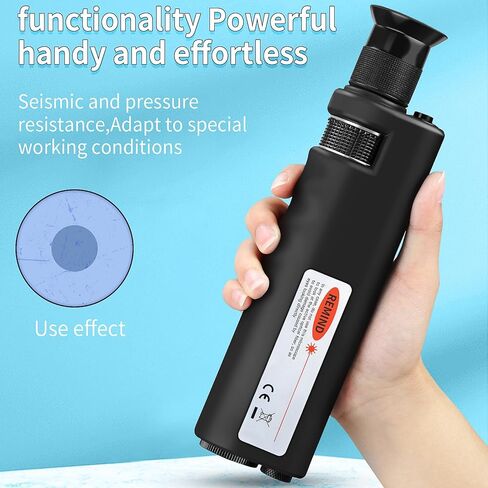 3-Piece Fiber Optic Cleaning Tool 400X Fiber Optic Microscope with 2.5mm SC/FC/ST and 1.25mm LC adapters, Belt 2.5mm/1.25mm Fiber Optic Cleaning Cotton Swab Suitable for SC/FC/ST/LC/MU adapters in Kuwait