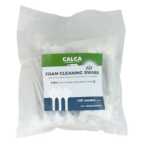 CALCA 100pcs 5.9" Foam Cleaning Swabs for Inkjet Printer and DTF Printers, 5.9in Big Foam Swabs Sponge Swab Sticks Compatible with E1*pson/Roland/Mimaki/Mutoh Print Heads in Kuwait