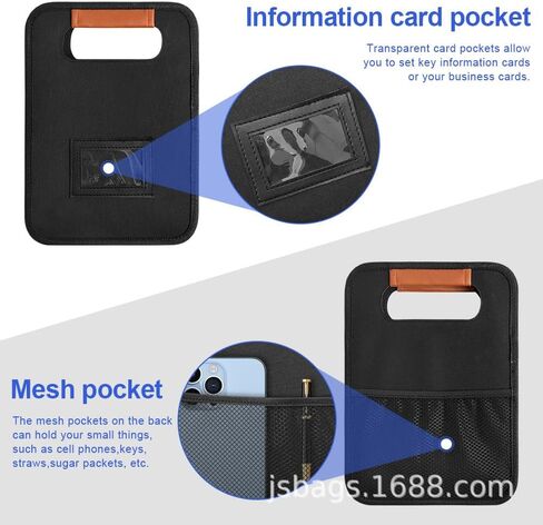 حامل مشروبات محمول 4 أكواب مع مقبض للسيارة، حامل أكواب قهوة معزول قابل لإعادة الاستخدام للتوصيل، علبة مشروبات قابلة للطي للمشروبات الساخنة والباردة (أسود-2) in Kuwait