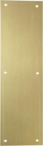Rockwood 70C.32D Stainless Steel Standard Push Plate, Four Beveled Edges, 16" Height x 4" Width x 0.050" Thick, Satin Finish in Saudi Arabia
