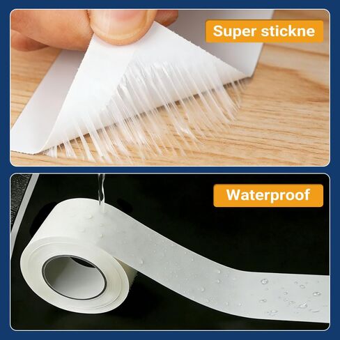 Vapor Barrier Tape, 3 in x 180 ft, High-Adhesion Waterproof Seam Tape for Crawl Spaces and Moisture Barriers, White Polyethylene Tape for Sealing Underlayment, Insulation, and Plastic Liners in Saudi Arabia