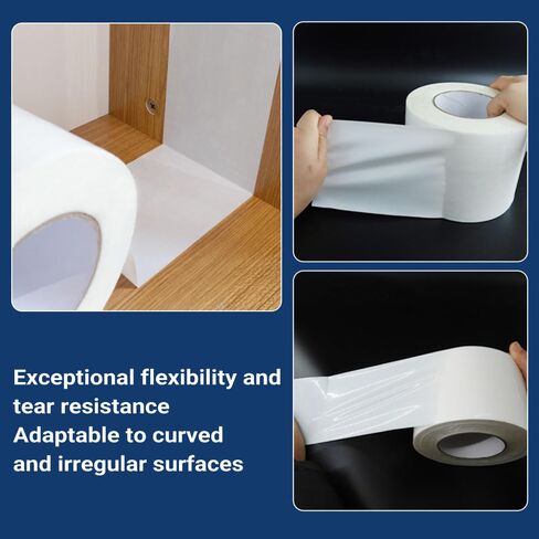 Vapor Barrier Tape, 3 in x 180 ft, High-Adhesion Waterproof Seam Tape for Crawl Spaces and Moisture Barriers, White Polyethylene Tape for Sealing Underlayment, Insulation, and Plastic Liners in Saudi Arabia
