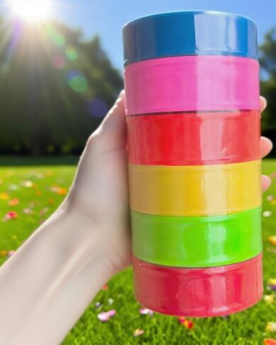 Assorted Colors Flagging Marking Survey Tape,Non-Adhesive,Hi-Vis 6 Rolls Plastic Ribbon Outdoor,Fade-Resistant for Surveyor Tree Hunting Trail Boundaries & Hazardous Areas Workplace(1" x600′) in Saudi Arabia