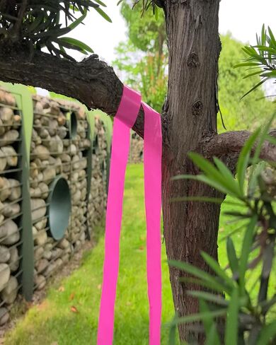 Assorted Colors Flagging Marking Survey Tape,Non-Adhesive,Hi-Vis 6 Rolls Plastic Ribbon Outdoor,Fade-Resistant for Surveyor Tree Hunting Trail Boundaries & Hazardous Areas Workplace(1" x600′) in Saudi Arabia