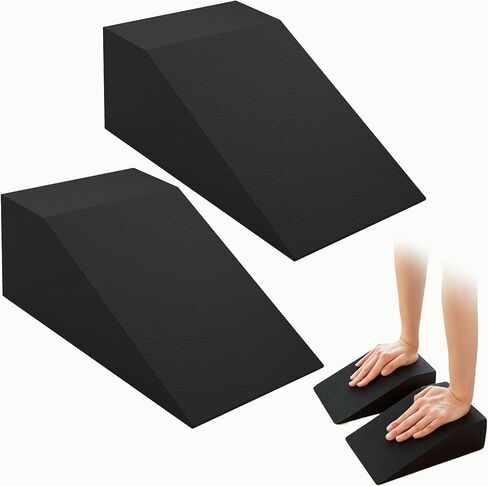 Pack of 2 Squat Wedge Blocks – Heel Elevated Squat Ramp & Slant Board for Calf Stretch, Ankle Mobility & Weightlifting – Non-Slip Home Gym Strength Trainer for Squats, Deadlifts & Balance in Saudi Arabia