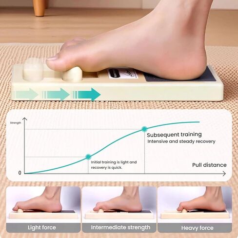 مدرب احترافي لتقوية الكاحل وقوس القدم، جهاز تمرين القدم باليه لتقوية القدم، جهاز تمرين الباليه بساق واحدة، منزلق توازن العلاج الطبيعي، بيج in Kuwait