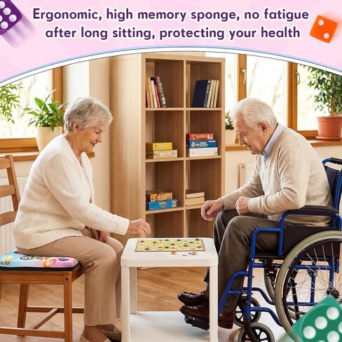 Thyle 2 Pack Bingo Night Comfort Seat Cushion Set 2" Cushion with Strap & Handles Comfortable Chair Pillow for Bingo Nights Gaming, Events, and Home Use in Saudi Arabia