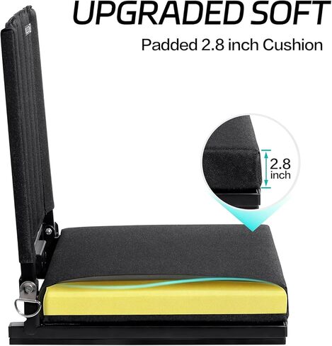 مقاعد الملعب للمدرجات مع دعم الظهر، مقاعد المبيض المحمولة مع ظهور ووسادة واسعة، وسادة مريحة مبطنة كرسي مقعد الملعب مع خطافات، حزام كتف، مقبض حمل، حامل أكواب in Kuwait