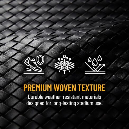 Upgraded Stadium Seats with Back Support - Softer PU Leather Cushion Seat, Bleacher Stadium Seat with Comfortable Thick padded Back, Easy to Fold and Easy to Carry,perfect for Stadiums Bleachers,Black in Saudi Arabia