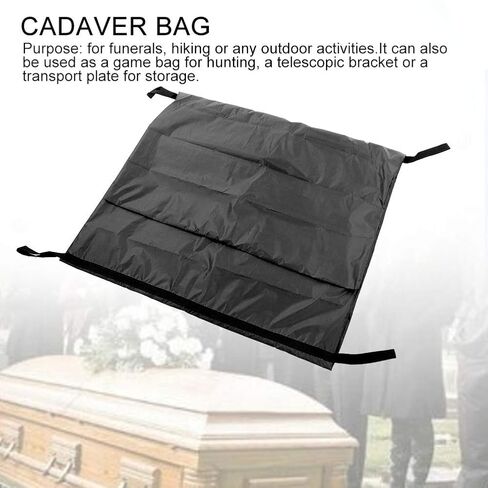 lyrlody Cadaver Bag, Leakage Proof 210D Water Proof Body Storage Bag with Reinforced Handles for Funeral Supplies Hospital Home 78.7 X 35.4in (Black) in Saudi Arabia