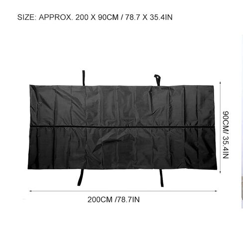 lyrlody Cadaver Bag, Leakage Proof 210D Water Proof Body Storage Bag with Reinforced Handles for Funeral Supplies Hospital Home 78.7 X 35.4in (Black) in Saudi Arabia