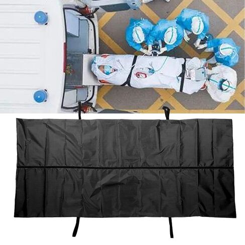 lyrlody Cadaver Bag, Leakage Proof 210D Water Proof Body Storage Bag with Reinforced Handles for Funeral Supplies Hospital Home 78.7 X 35.4in (Black) in Saudi Arabia
