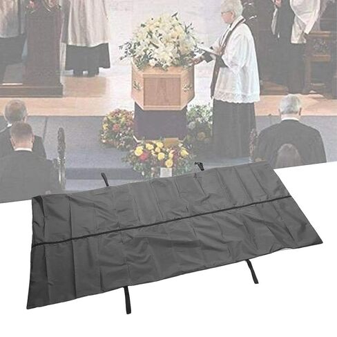 lyrlody Cadaver Bag, Leakage Proof 210D Water Proof Body Storage Bag with Reinforced Handles for Funeral Supplies Hospital Home 78.7 X 35.4in (Black) in Saudi Arabia
