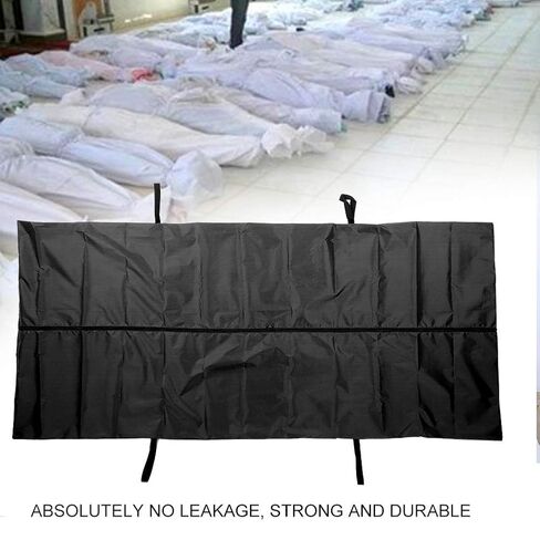 lyrlody Cadaver Bag, Leakage Proof 210D Water Proof Body Storage Bag with Reinforced Handles for Funeral Supplies Hospital Home 78.7 X 35.4in (Black) in Saudi Arabia