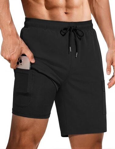 Ekouaer Mens Swim Trunks with Compression Liner 2 in 1 Board Shorts 9" Quick Dry Bathing Suit Swimsuit with Pockets S-2XL in Kuwait