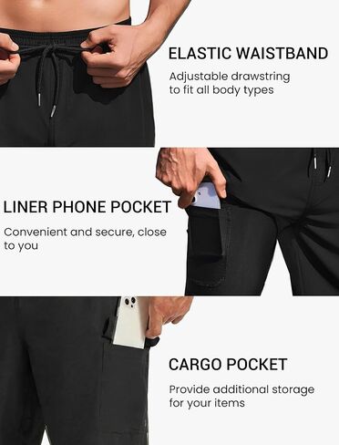 Ekouaer Mens Swim Trunks with Compression Liner 2 in 1 Board Shorts 9" Quick Dry Bathing Suit Swimsuit with Pockets S-2XL in Saudi Arabia