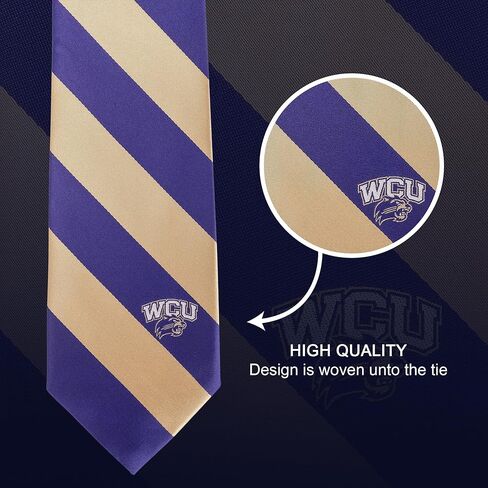 ربطة عنق جامعة Desert Cactus Western Carolina University WCU Catamounts 100% بوليستر مع شعار، مرخصة رسميًا (النمط A) in Saudi Arabia
