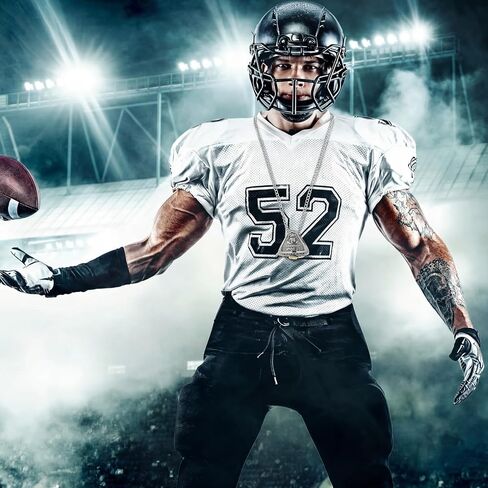 2026 Fantasy Football Championship Ring Football League Trophy Ring with Neck Chain and Display Stand Box Gold Silver Tone Plated Sports Champion Award for Winner Team Gift Decor in Saudi Arabia