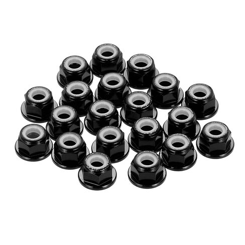MECCANIXITY 20 Pcs M2 Pitch 0.4mm Aluminum Alloy Lock Nuts Flanged Hex Nuts Nylon Locking Serrated for RC Drone Quadcopter Motor Prop Adapter FPV Parts Fasteners, Dark Blue in Saudi Arabia