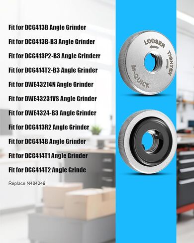 2Pcs N484249 Angle Grinder Flanged Hex Nut and Clamp Washer N115381 Fit for DeWalt DCG413B Most Models Grinder in Saudi Arabia