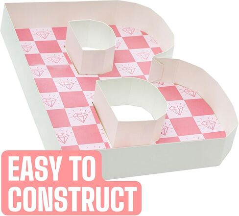Pop Fizz Designs Charcuterie Board Letters I Baby أو صواني طعام لحفلات الزفاف I ديكورات حروف من الورق المقوى لـ Charcuterie I Food Display Letters القابلة للتعبئة (العروس) in Saudi Arabia