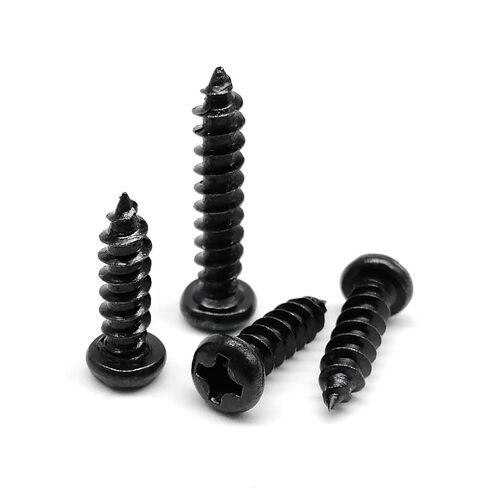 M3.5 M4 3/4/5-30mm Black Steel Small Phillips Pan Head Cross Round Head Screw 50/100Pcs(10mm,50pcs M4) in Saudi Arabia