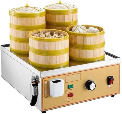 Commercial Electric Steamer Electric Dim Sum Steamer with Dry Boiling Alarm and Independent Water Supply System 30 110℃ Constant Temperature Adjustment for Cooking in Saudi Arabia