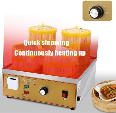 Commercial Electric Steamer Electric Dim Sum Steamer with Dry Boiling Alarm and Independent Water Supply System 30 110℃ Constant Temperature Adjustment for Cooking in Saudi Arabia