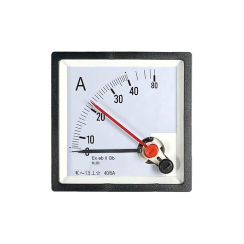 6L2B Ammeter Two-pin AC AC76 ExebIIGb Red Needle 50/100/5A CP80 BE80 1Pcs(AC 100-5A) in Saudi Arabia