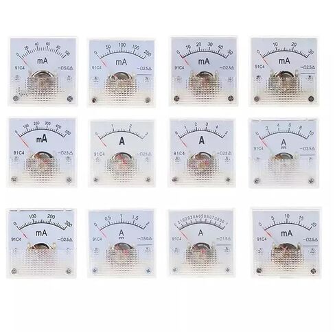 91C4 مقياس التيار الكهربائي تيار مستمر التناظرية 1A 2A 3A 5A 10A 20A 30A 50A 100A 200A 300A 500A لوحة مؤشر ميكانيكي نوع أمبير متر الحالي 1 قطعة (0-5A) in Saudi Arabia