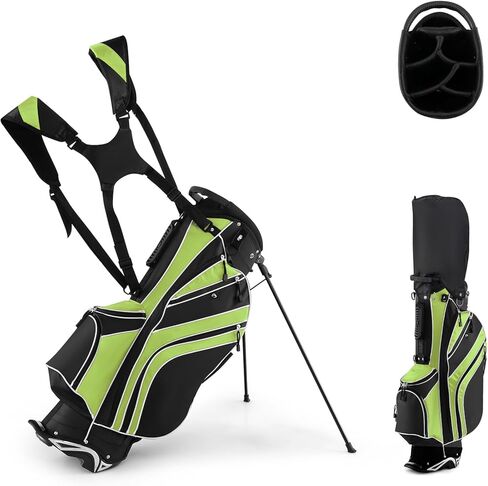 ULTIMATE Golf Stand Bag, 6 Way Top Dividers Golf Bag w/Pockets & Cooler Bag, Lightweight Portable Golf Club Bag w/Dual Shoulder Strap & Rain Hood, Golf Carry Bag for Women & Men in Saudi Arabia