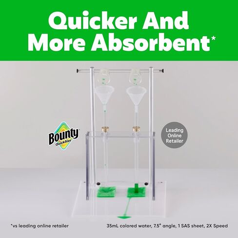 Bounty Paper Towels Quick Size, White, 2 Family Triple Rolls = 6+ Regular Rolls in Kuwait